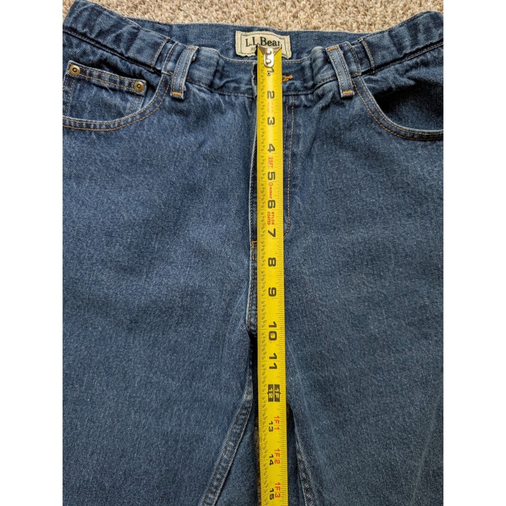 LL Bean Relaxed Fit Jeans Womens 12 P Blue Excellent Comfort Waist Vintage - Picture 9 of 9